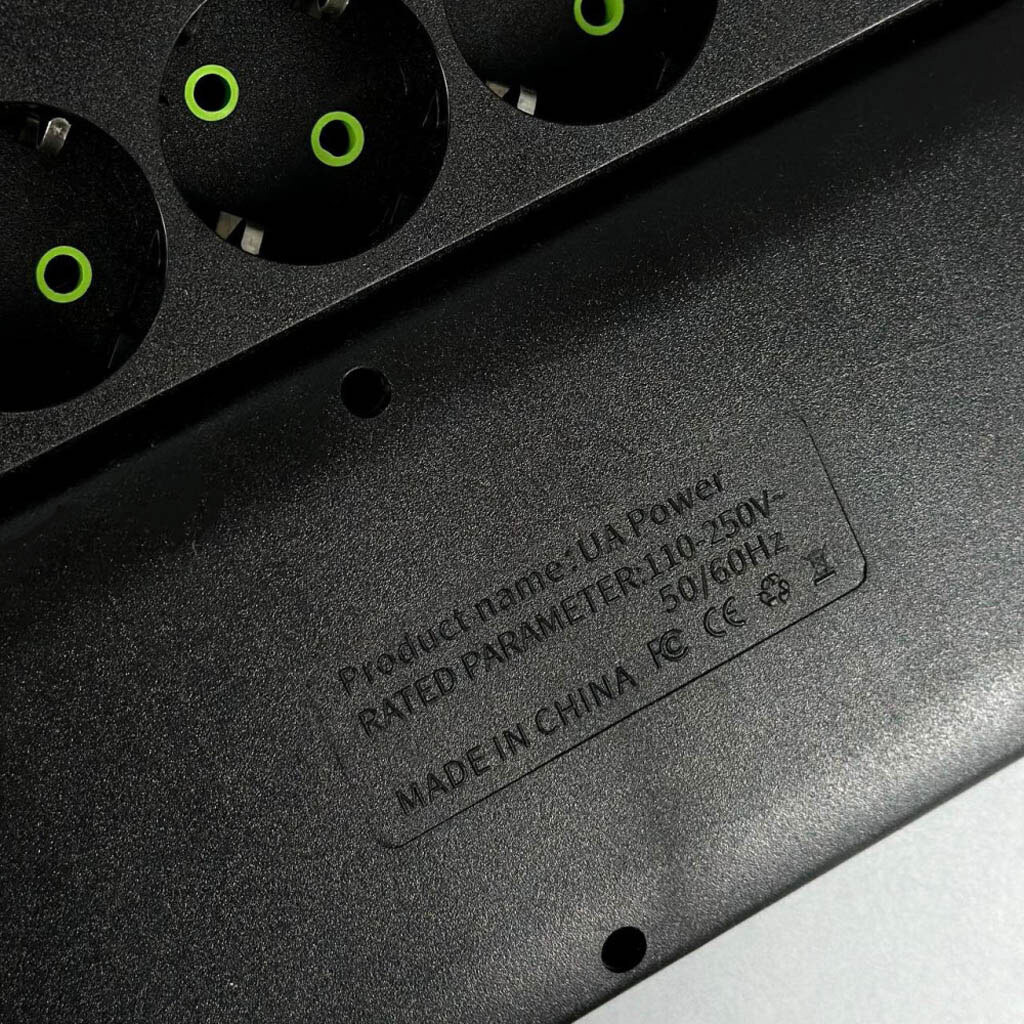 Сетевой удлинитель UA Power F35U, 2.0 м., Черный - № 2 Сетевой удлинитель UA Power F35U, 2.0 м., Черный - № 2