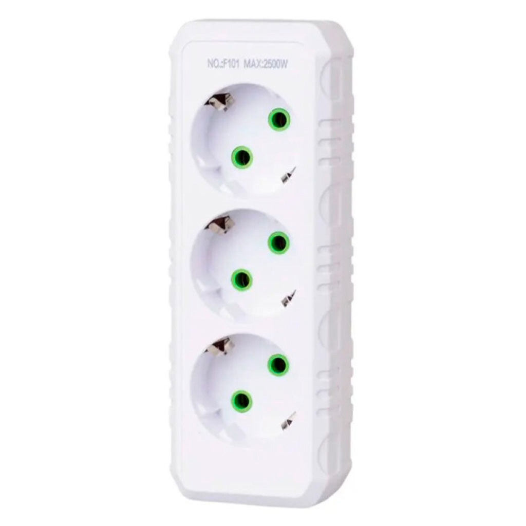 Сетевой разветвитель F101, Белый - № 1 Сетевой разветвитель F101, Белый - № 1