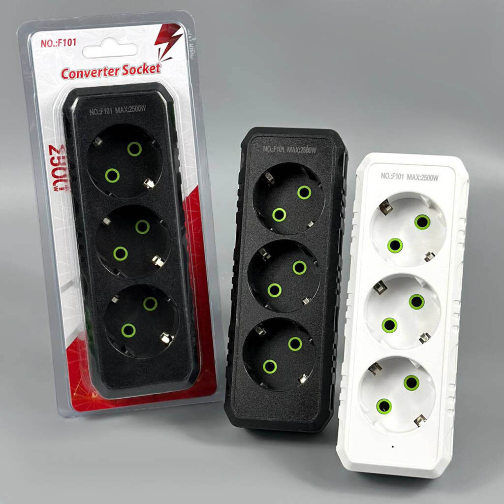 Сетевой разветвитель F101, Белый - № 5 Сетевой разветвитель F101, Белый - № 5