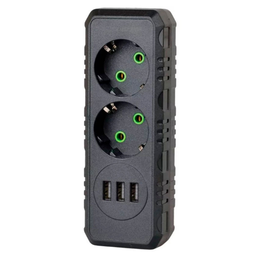 Сетевой разветвитель F102, Черный - № 1 Сетевой разветвитель F102, Черный - № 1