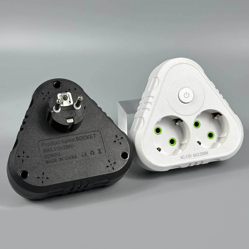 Сетевой разветвитель F201, Белый - № 4 Сетевой разветвитель F201, Белый - № 4