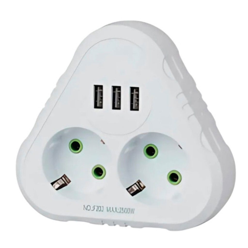 Сетевой разветвитель F202, Белый - № 1 Сетевой разветвитель F202, Белый - № 1