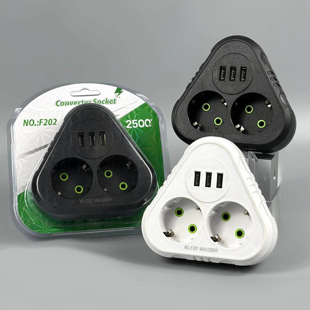 Сетевой разветвитель F202, Белый - № 5 Сетевой разветвитель F202, Белый - № 5