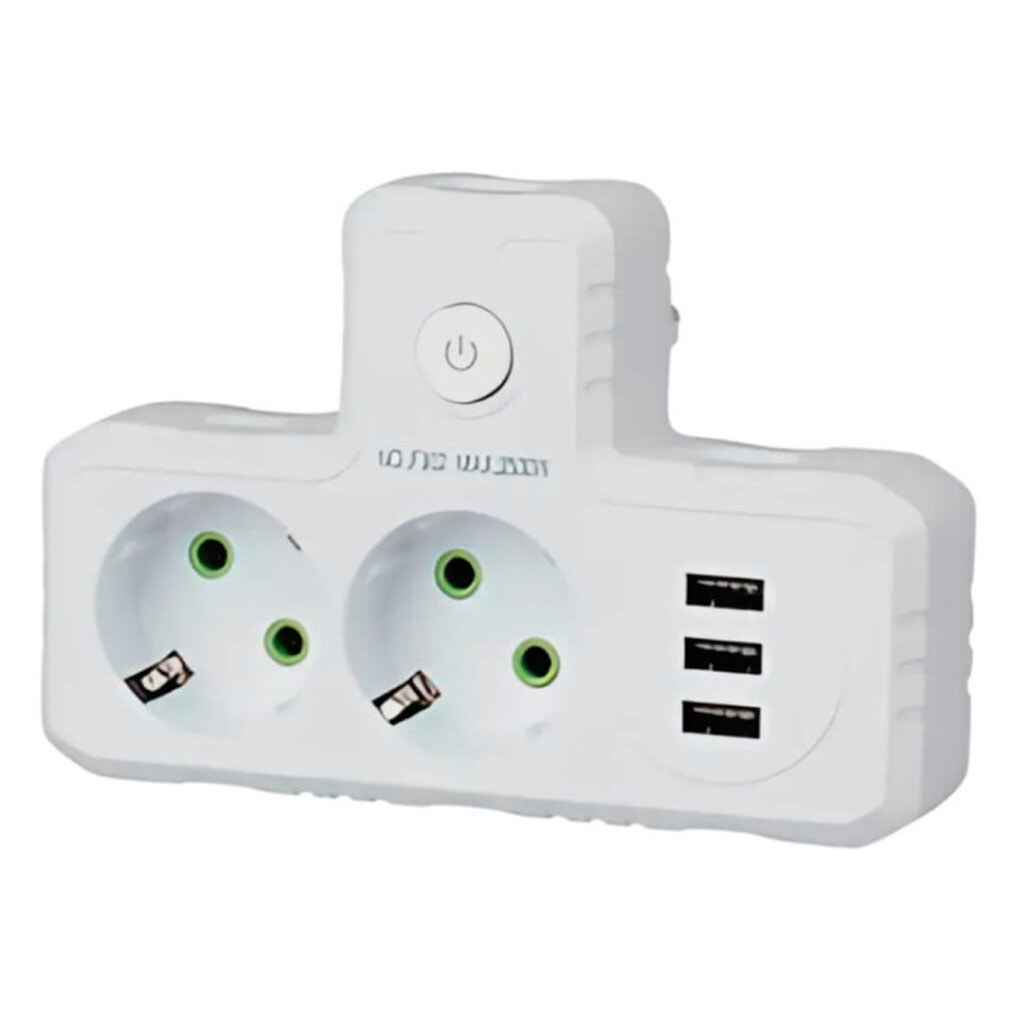 Сетевой разветвитель F302, Белый - № 1 Сетевой разветвитель F302, Белый - № 1