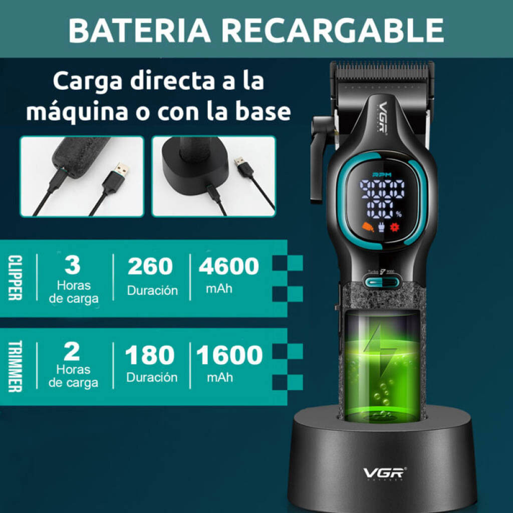 Машинка для стрижки VGR V-886, Чорний - № 2 Машинка для стрижки VGR V-886, Чорний - № 2