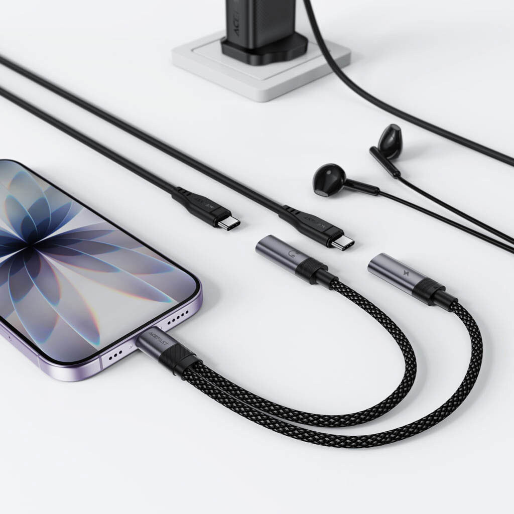 Адаптер AceFast J14, Type-C, Чорний - № 5 Адаптер AceFast J14, Type-C, Чорний - № 5