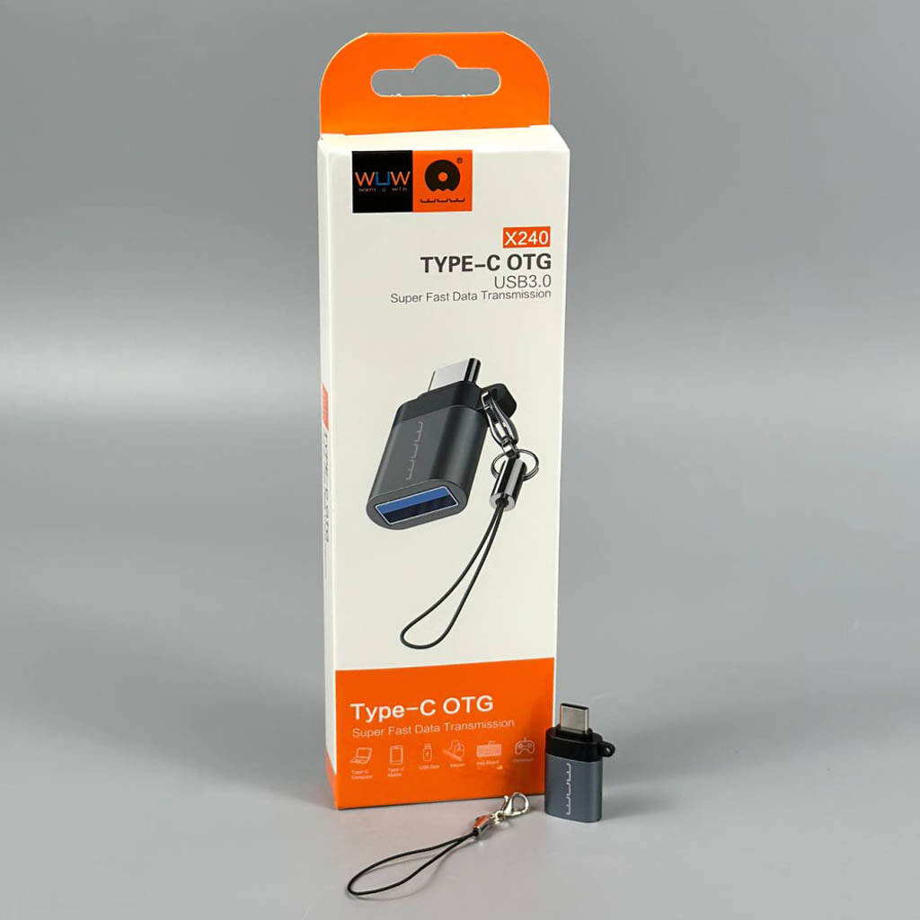 Адаптер WUW X240, Type-C, USB, Черный - № 4 Адаптер WUW X240, Type-C, USB, Черный - № 4
