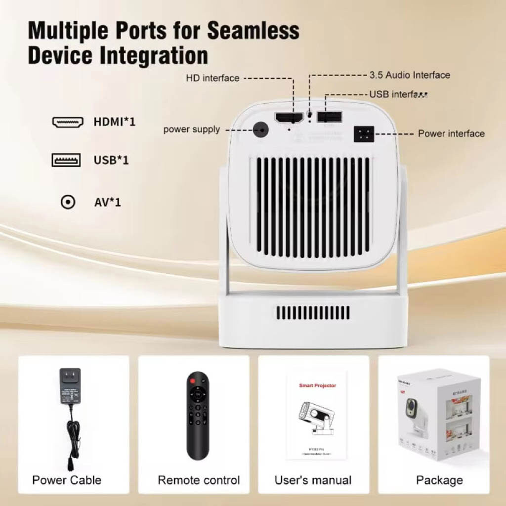 Проектор HY260 Pro, Білий - № 9 Проектор HY260 Pro, Білий - № 9