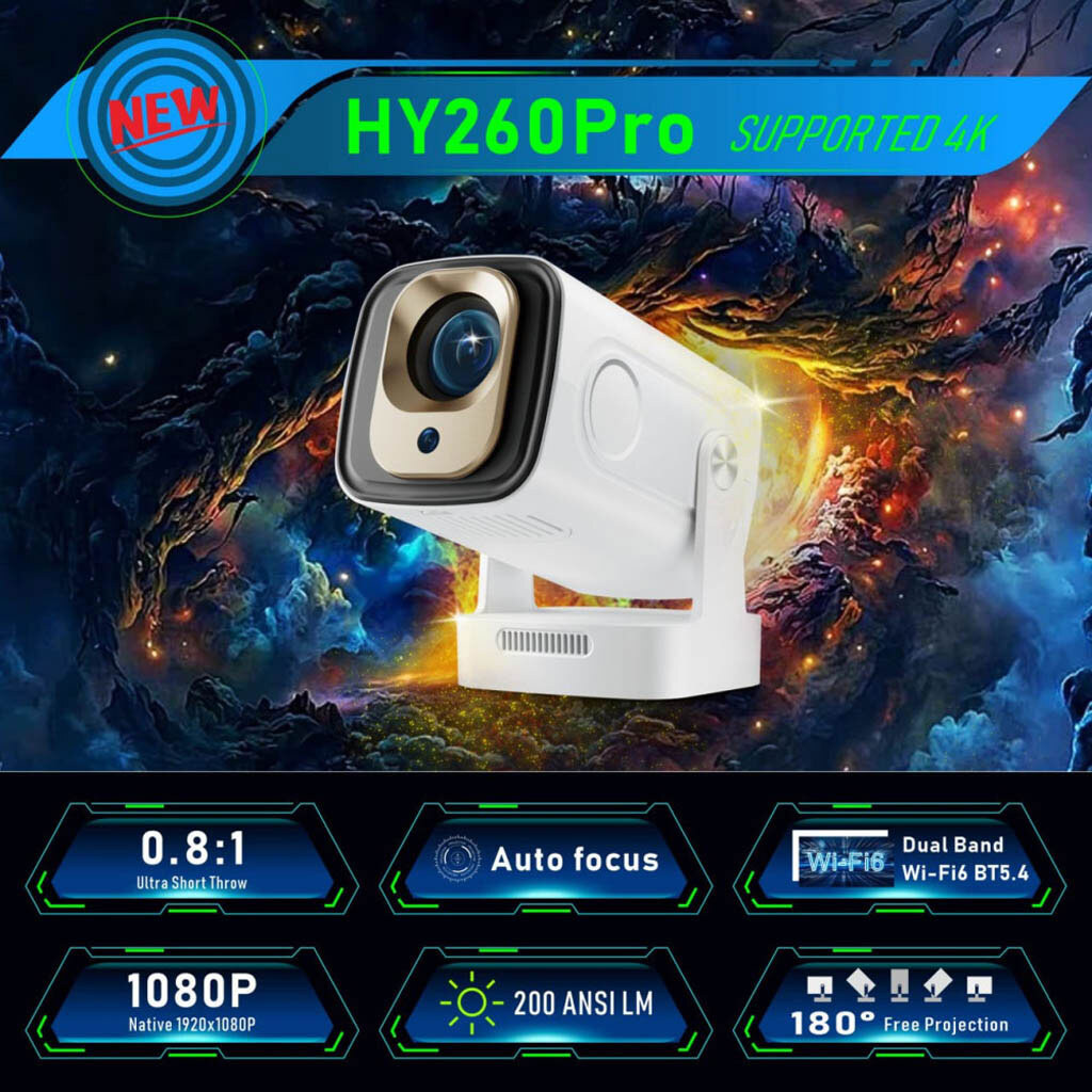 Проектор HY260 Pro, Білий - № 11 Проектор HY260 Pro, Білий - № 11