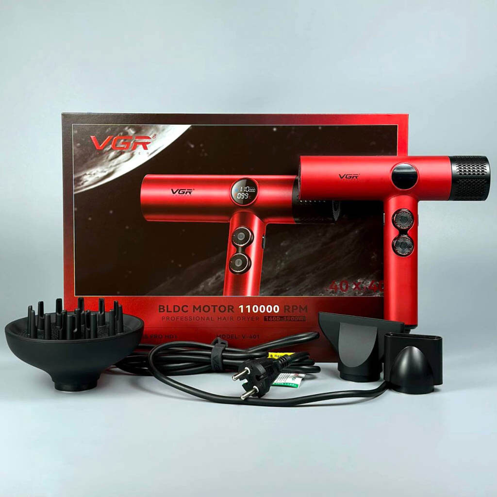 Фен VGR V-401, Чорний - № 9 Фен VGR V-401, Чорний - № 9