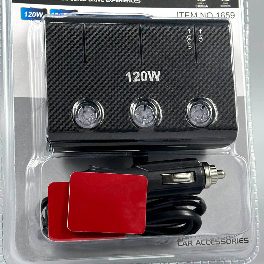 Розгалужувач прикурювача 1659, Чорний - № 3 Розгалужувач прикурювача 1659, Чорний - № 3