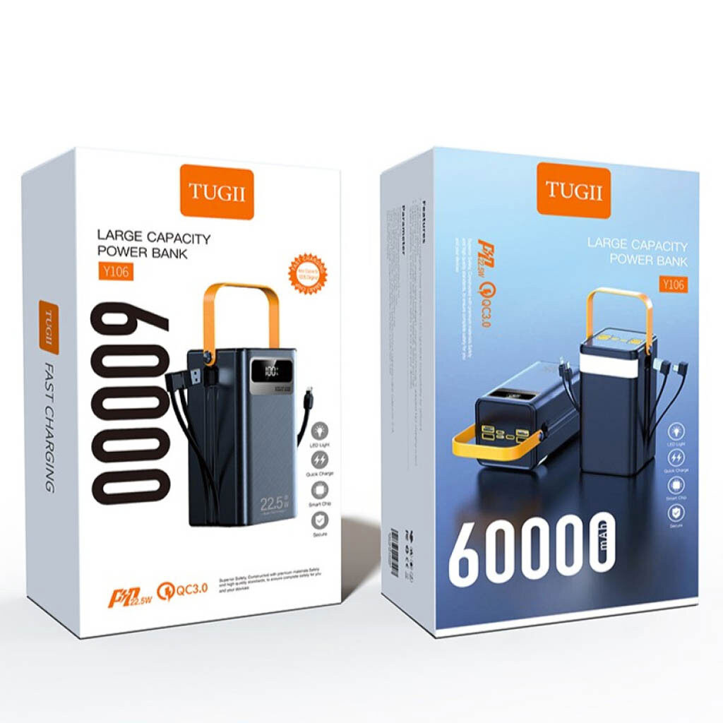Портативная батарея (Power Bank) WUW TUGII Y106, 60000 mAh, Черный - № 6 Портативная батарея (Power Bank) WUW TUGII Y106, 60000 mAh, Черный - № 6