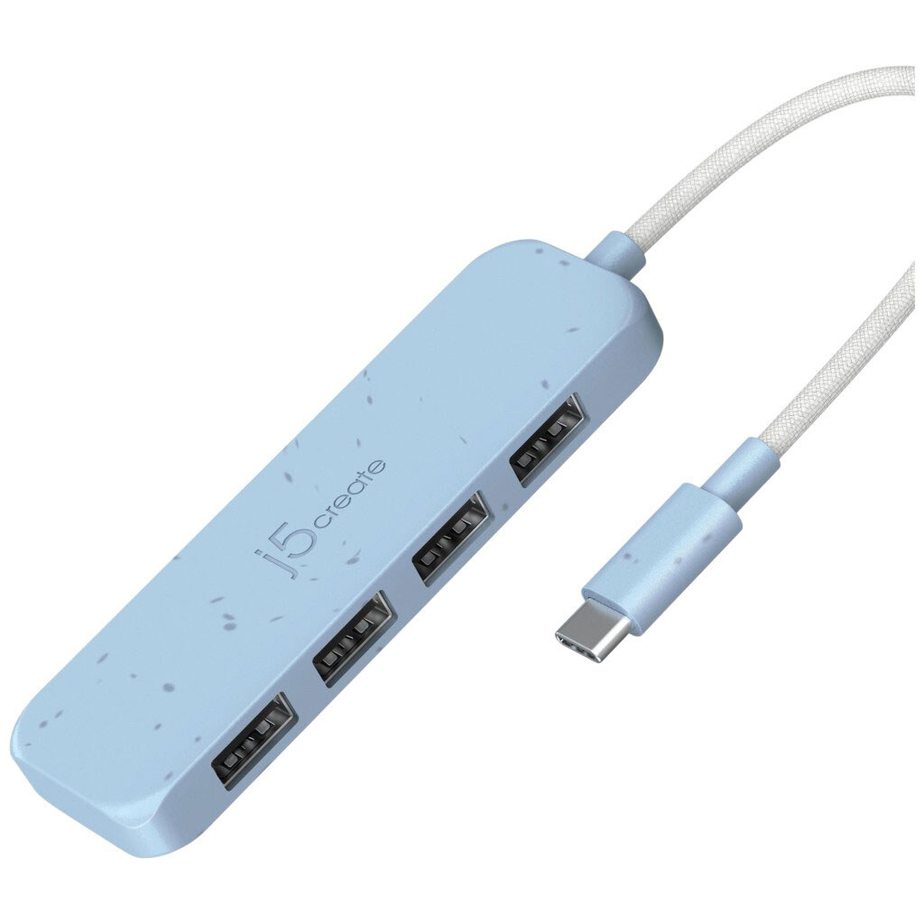 USB-хаб J5create JCH341EC-N, Блакитний - № 2 USB-хаб J5create JCH341EC-N, Блакитний - № 2