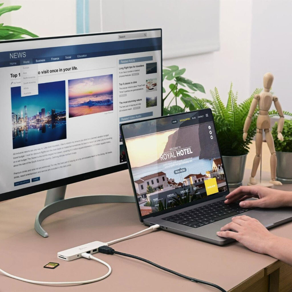 USB-хаб J5create JCD373EW-N, Белый - № 4 USB-хаб J5create JCD373EW-N, Белый - № 4