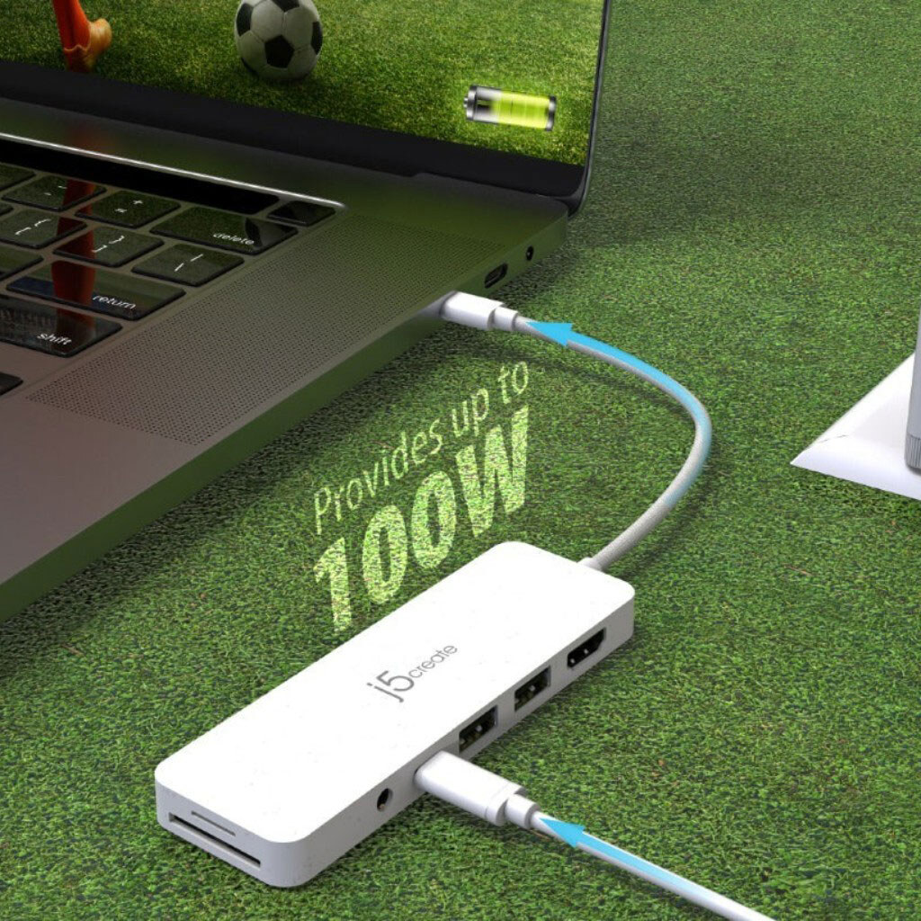 USB-хаб J5create JCD373EW-N, Белый - № 5 USB-хаб J5create JCD373EW-N, Белый - № 5