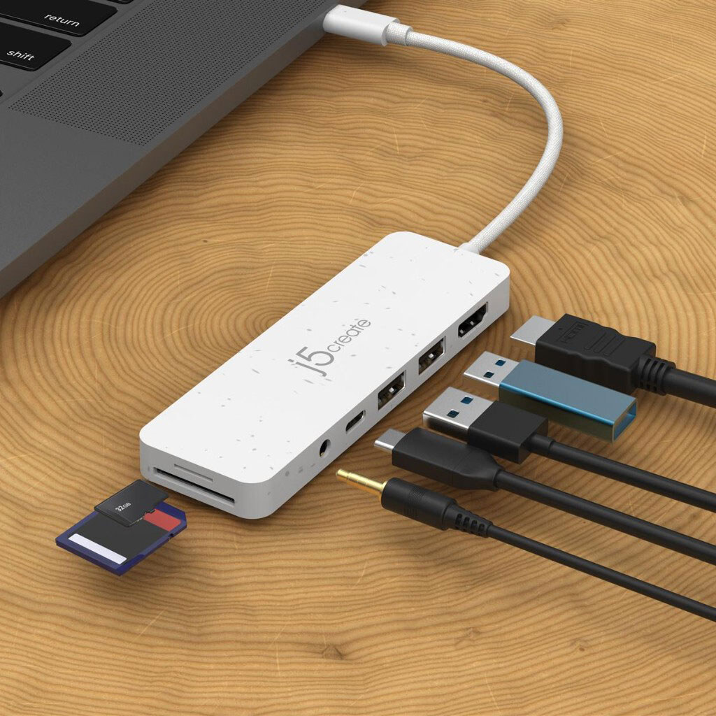 USB-хаб J5create JCD373EW-N, Белый - № 7 USB-хаб J5create JCD373EW-N, Белый - № 7