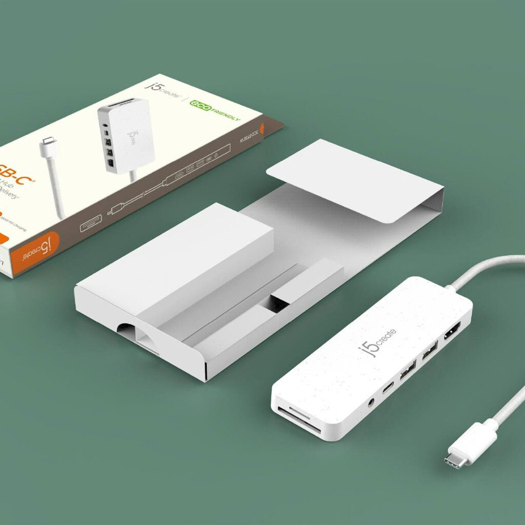 USB-хаб J5create JCD373EW-N, Белый - № 8 USB-хаб J5create JCD373EW-N, Белый - № 8