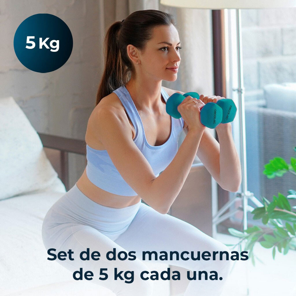 Гантели Cecotec Drumfit 500 DoubleNeo, Голубой - № 5 Гантели Cecotec Drumfit 500 DoubleNeo, Голубой - № 5