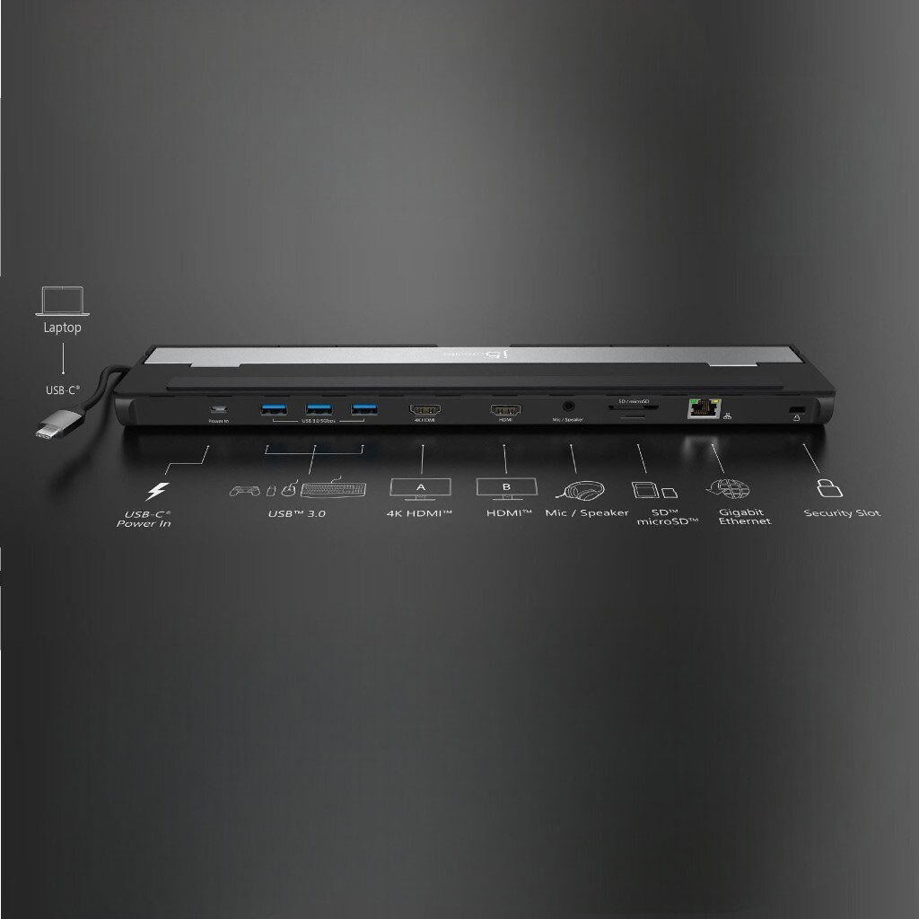 Док-станція J5create JCD542-N, Чорний - № 16 Док-станція J5create JCD542-N, Чорний - № 16