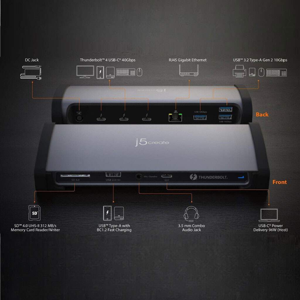 Док-станция J5create JTD562-EN, Серый - № 4 Док-станция J5create JTD562-EN, Серый - № 4