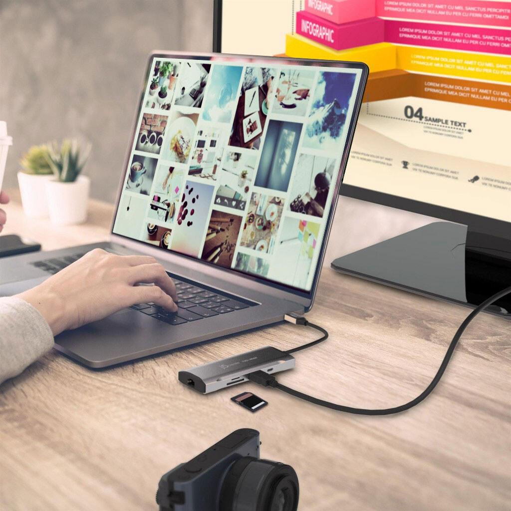 Док-станція J5create JCD393-N, Сірий - № 9 Док-станція J5create JCD393-N, Сірий - № 9