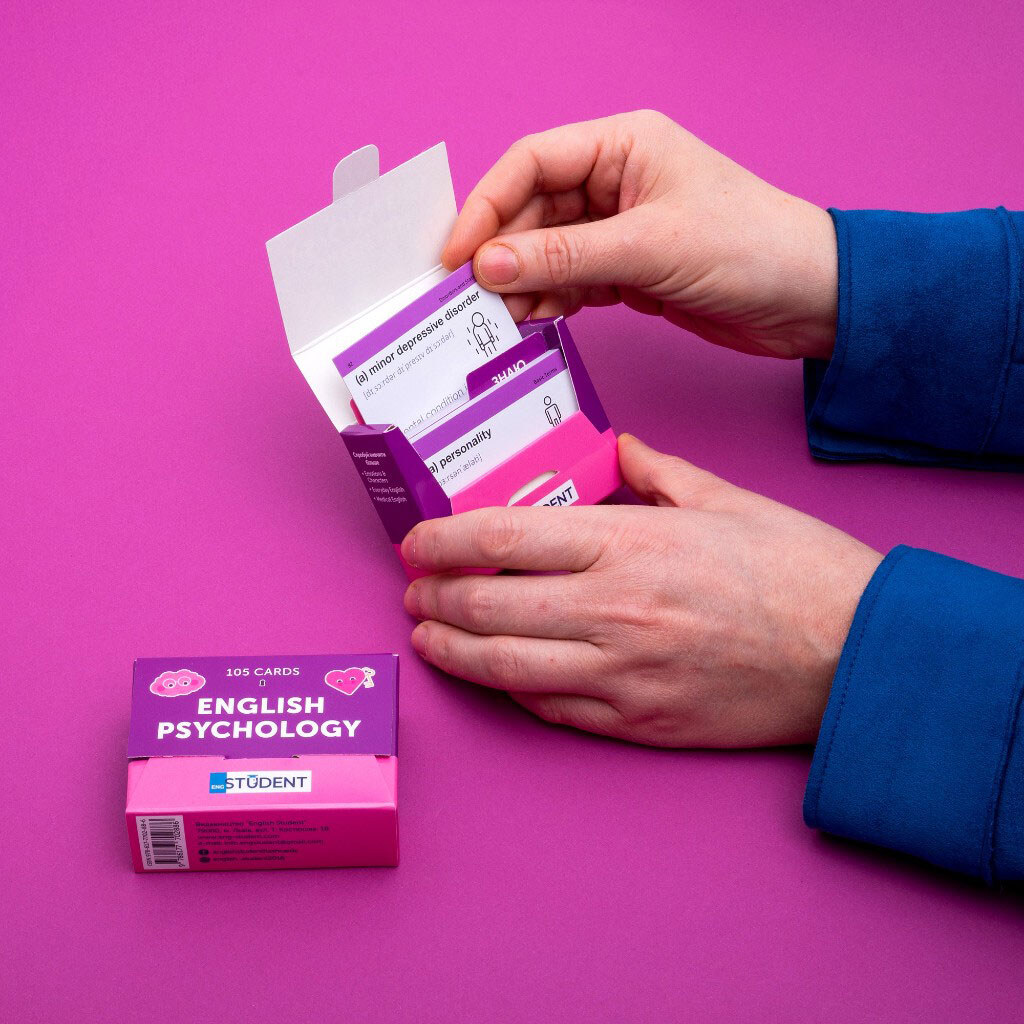 Карточки для изучения английского языка "English Psychology", English Student - № 6 Карточки для изучения английского языка "English Psychology", English Student - № 6