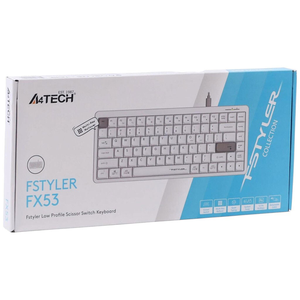 Клавиатура A4Tech FX53, Белый - № 6 Клавиатура A4Tech FX53, Белый - № 6