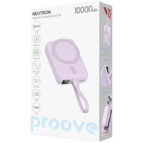 Портативная батарея (Power Bank) Proove Neutron, 10000 mAh, Фиолетовый - № 4 Портативная батарея (Power Bank) Proove Neutron, 10000 mAh, Фиолетовый - № 4