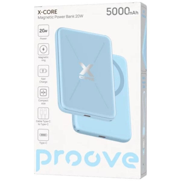 Портативная батарея (Power Bank) Proove X-Core, 5000 mAh, Синий - № 5 Портативная батарея (Power Bank) Proove X-Core, 5000 mAh, Синий - № 5