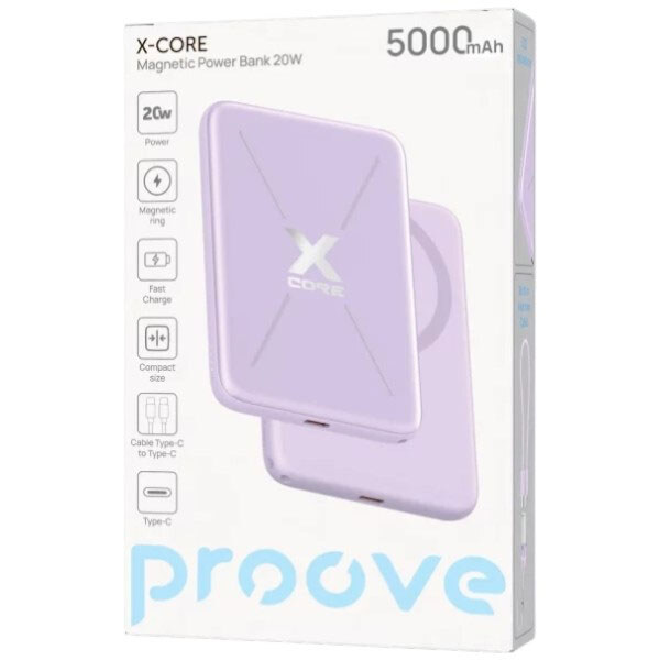 Портативная батарея (Power Bank) Proove X-Core, 10000 mAh, Фиолетовый - № 5 Портативная батарея (Power Bank) Proove X-Core, 10000 mAh, Фиолетовый - № 5