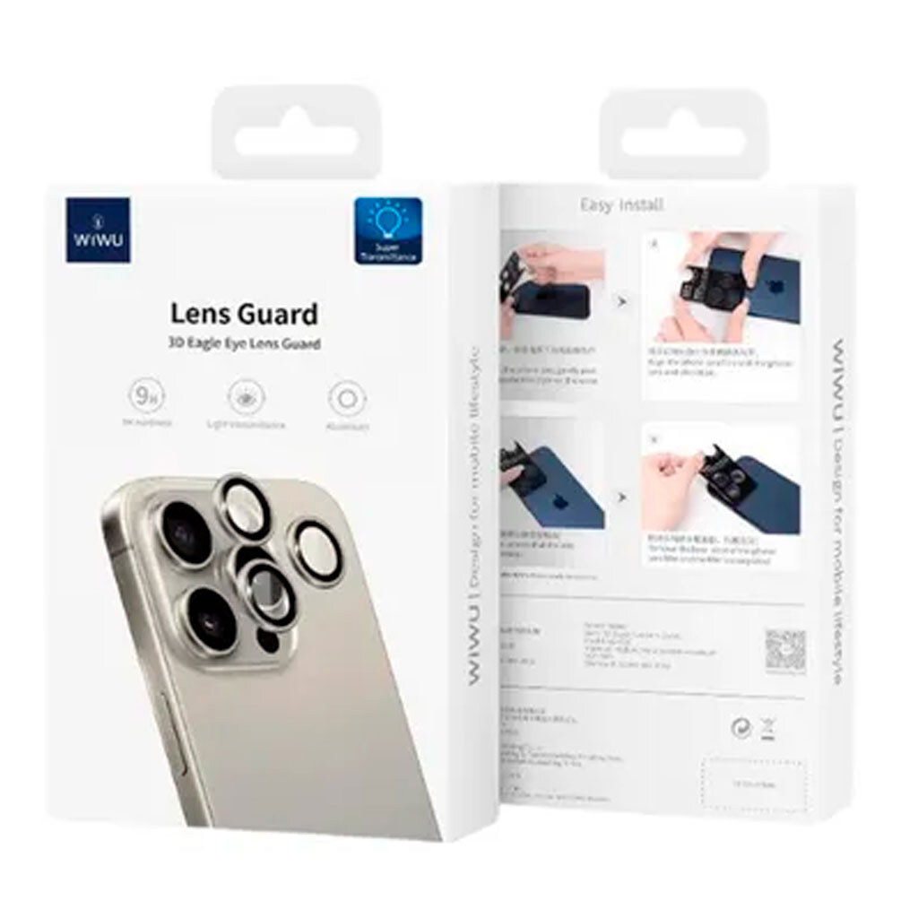 Защитное стекло камеры Apple iPhone 17 Pro / iPhone 17 Pro Max, Wiwu LG-005 Titan, 3D, Синий - № 1 Защитное стекло камеры Apple iPhone 17 Pro / iPhone 17 Pro Max, Wiwu LG-005 Titan, 3D, Синий - № 1