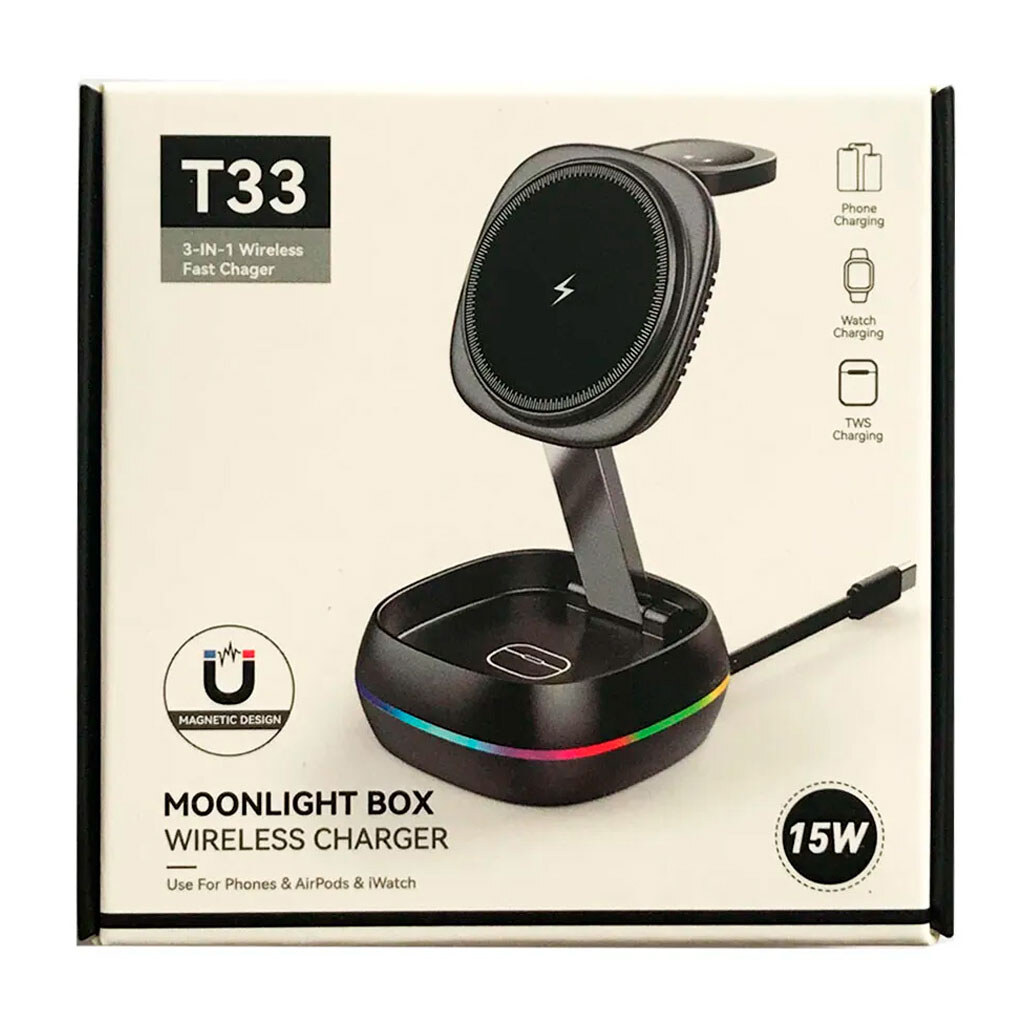 Бездротовий ЗП T33, Чорний - № 2 Бездротовий ЗП T33, Чорний - № 2