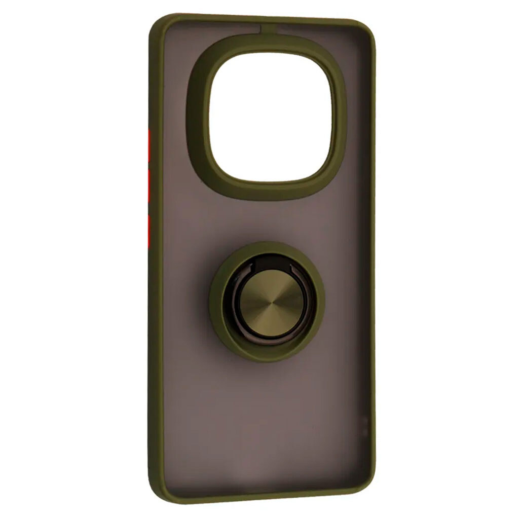 Чехол (накладка) Xiaomi Redmi Note 15 Pro, Goospery Ring Case, Khaki, Зеленый - № 1 Чехол (накладка) Xiaomi Redmi Note 15 Pro, Goospery Ring Case, Khaki, Зеленый - № 1