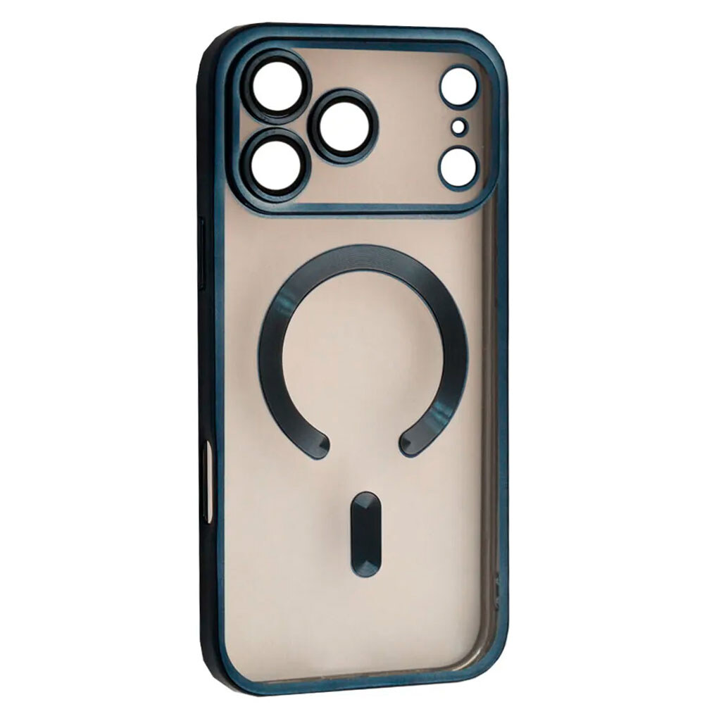 Чохол (накладка) Apple iPhone 17 Pro, FIBRA Chrome, Titanium Blue, Синій - № 1 Чохол (накладка) Apple iPhone 17 Pro, FIBRA Chrome, Titanium Blue, Синій - № 1