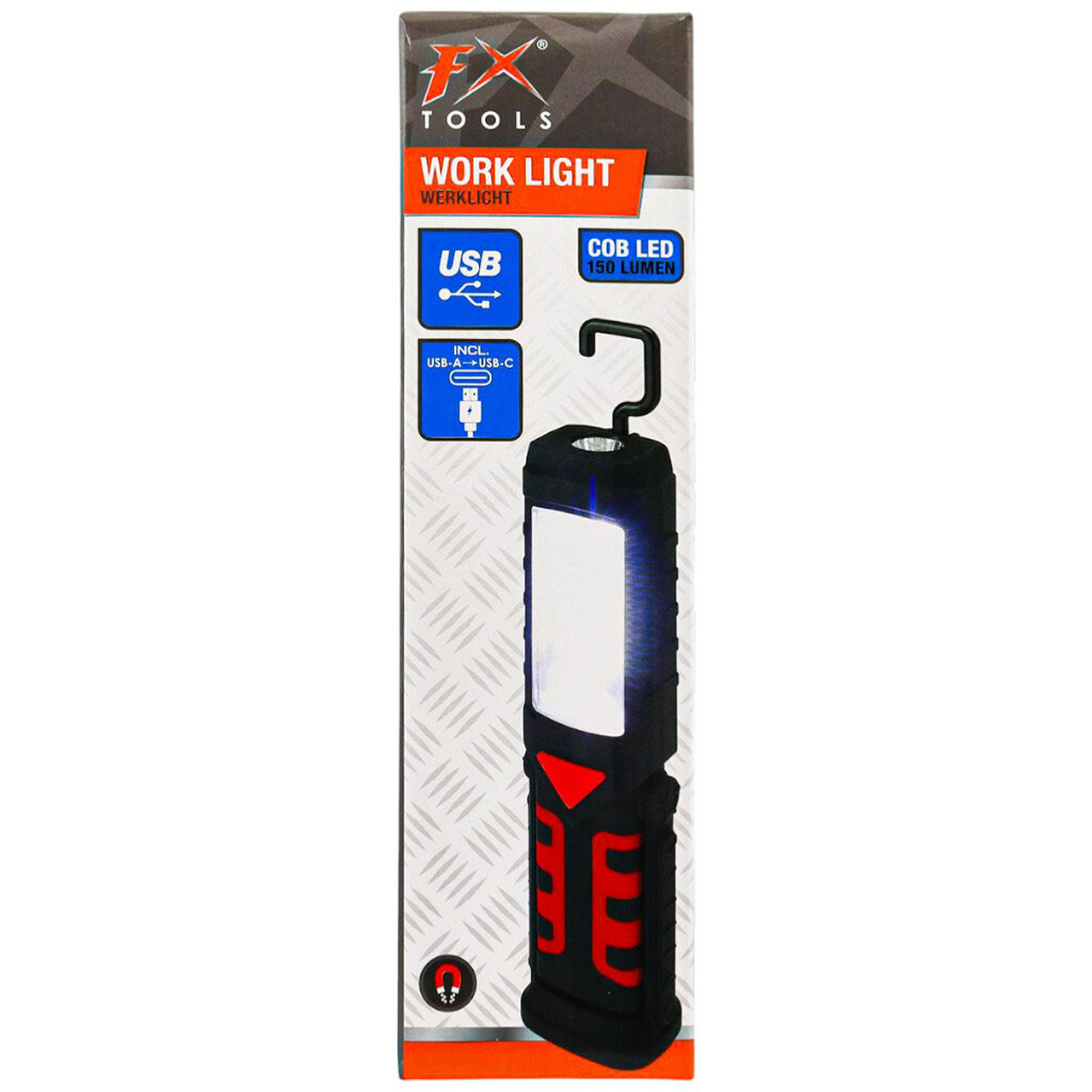 Фонарь LED портативный аккумуляторный с крючком FX TOOLS - № 2 Фонарь LED портативный аккумуляторный с крючком FX TOOLS - № 2