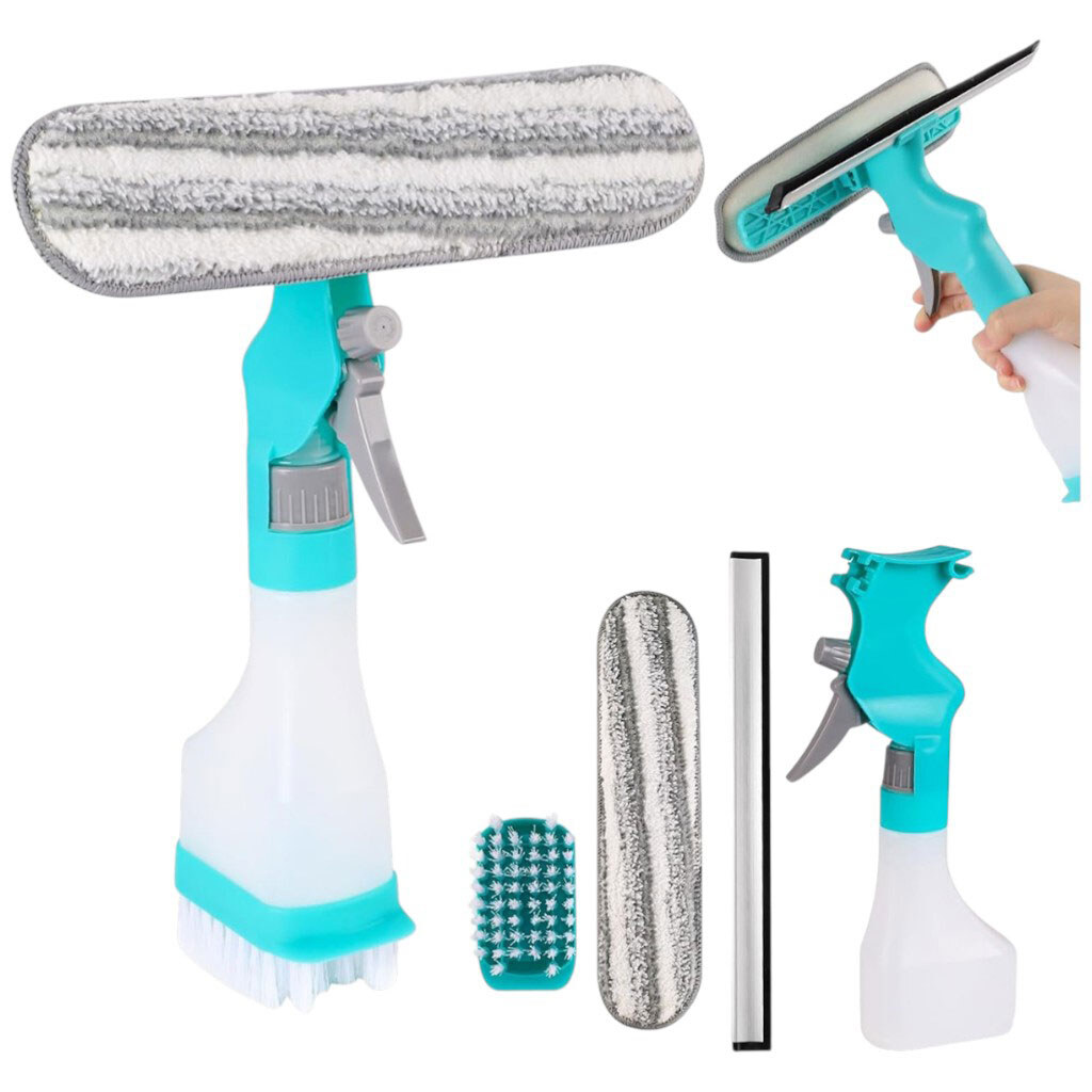 Щетка для мытья окон с распылителем и водосгоном, 4в1 - № 2 Щетка для мытья окон с распылителем и водосгоном, 4в1 - № 2