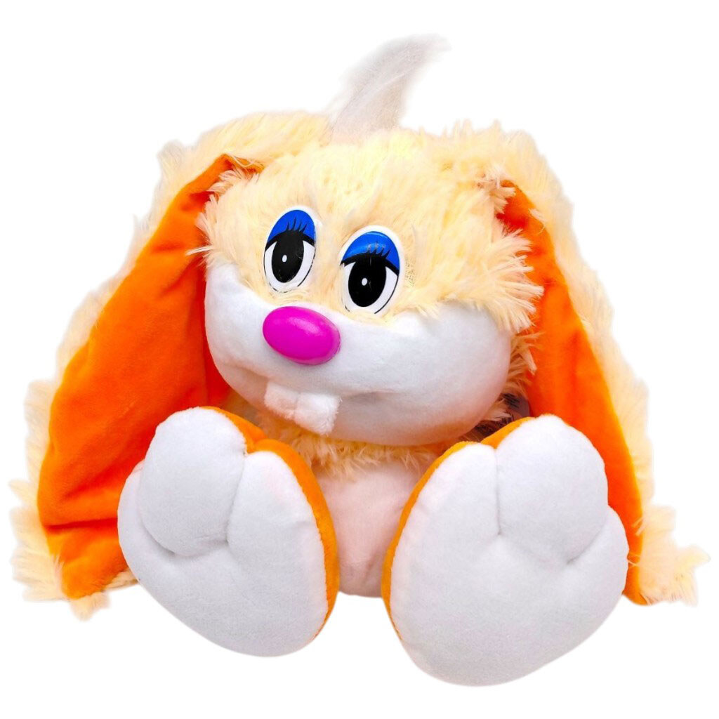 Мягкая игрушка "Зайка-коротышка", 30 см, персиковый с оранжевым., Nikopol - № 1 Мягкая игрушка "Зайка-коротышка", 30 см, персиковый с оранжевым., Nikopol - № 1