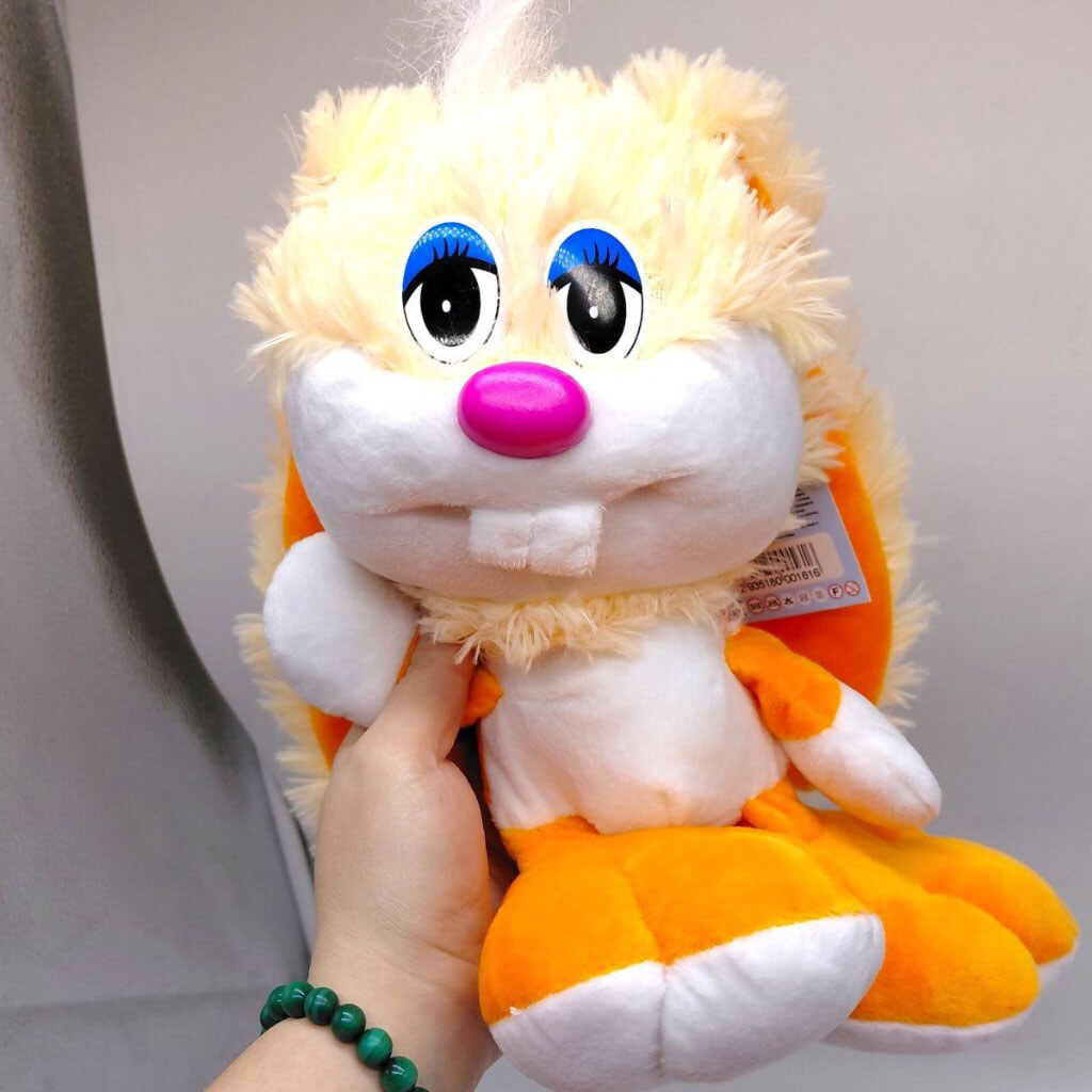Мягкая игрушка "Зайка-коротышка", 30 см, персиковый с оранжевым., Nikopol - № 2 Мягкая игрушка "Зайка-коротышка", 30 см, персиковый с оранжевым., Nikopol - № 2