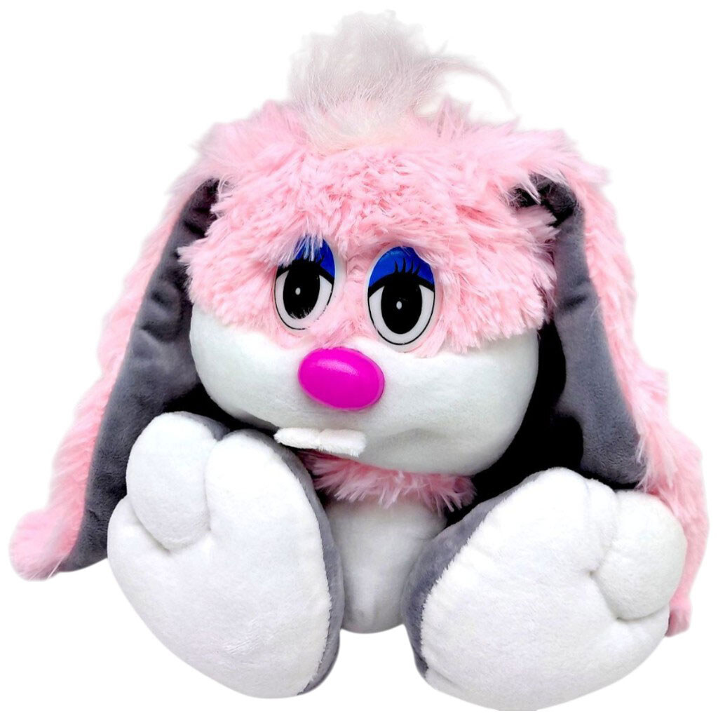 Мягкая игрушка "Зайка-коротышка", 30 см, розовый с серым, Nikopol - № 1 Мягкая игрушка "Зайка-коротышка", 30 см, розовый с серым, Nikopol - № 1