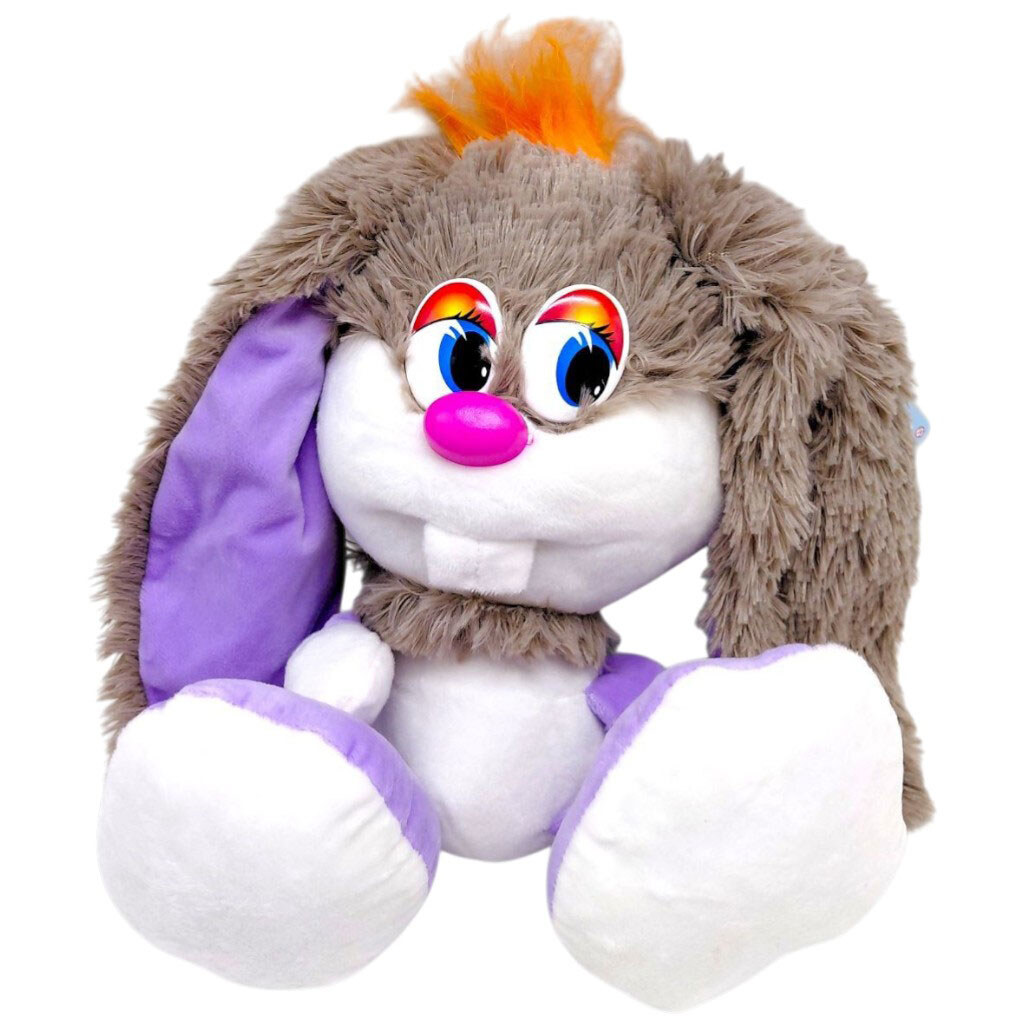 Мягкая игрушка "Зайка-коротышка", 30 см, серый с фиолетом, Nikopol - № 1 Мягкая игрушка "Зайка-коротышка", 30 см, серый с фиолетом, Nikopol - № 1