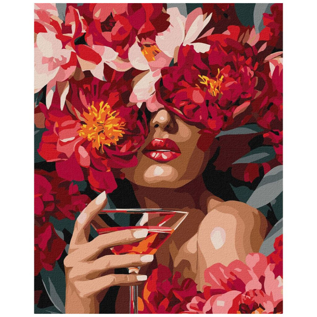 Набор для росписи по номерам "Цветочный Соблазн", 40х50см., Ідейка - № 1 Набор для росписи по номерам "Цветочный Соблазн", 40х50см., Ідейка - № 1