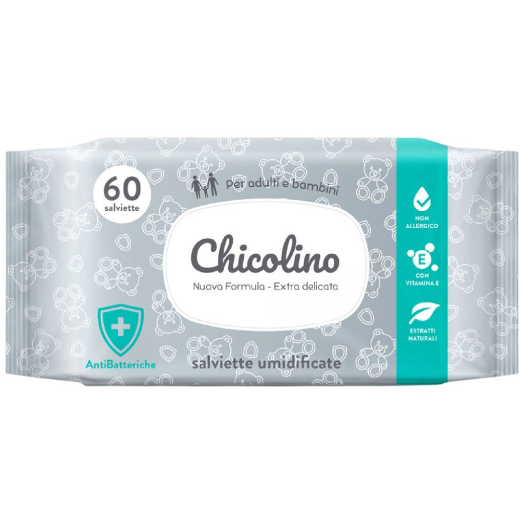 Салфетки влажные для взрослых и детей антибактериальная Chicolino, 60 шт - № 1 Салфетки влажные для взрослых и детей антибактериальная Chicolino, 60 шт - № 1