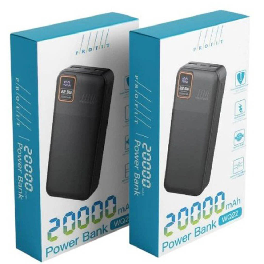 Портативная батарея (Power Bank) Profit WQ22, 20000 mAh, Черный - № 3 Портативная батарея (Power Bank) Profit WQ22, 20000 mAh, Черный - № 3