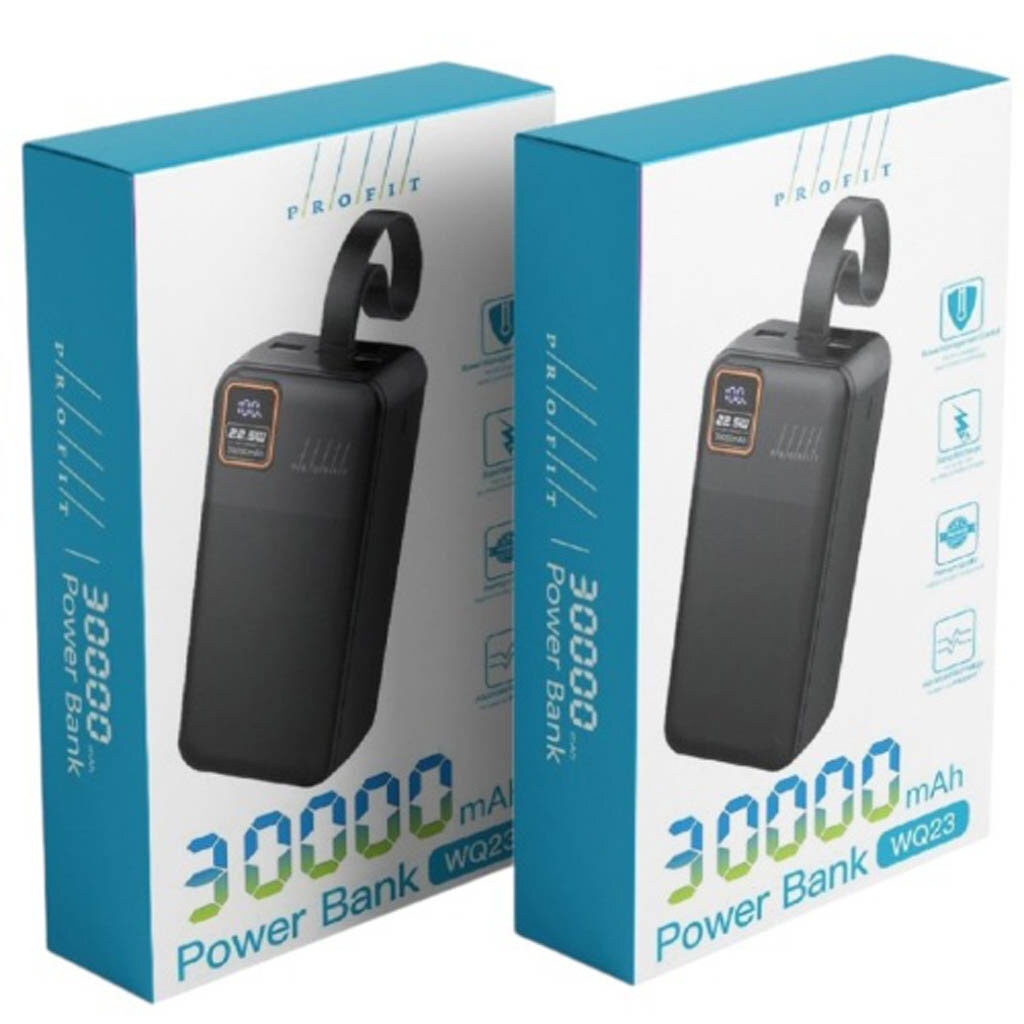 Портативная батарея (Power Bank) Profit WQ23, 30000 mAh, Черный - № 3 Портативная батарея (Power Bank) Profit WQ23, 30000 mAh, Черный - № 3