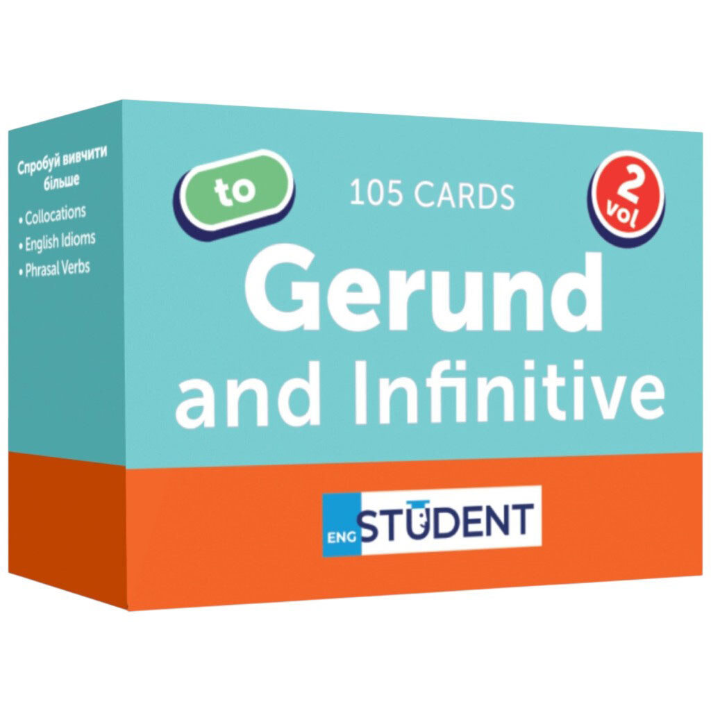 Карточки для изучения английского языка "Gerund and Infinitive vol.2", English Student - № 1 Карточки для изучения английского языка "Gerund and Infinitive vol.2", English Student - № 1