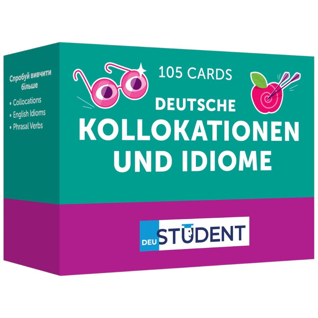 Карточки для изучения немецкого языка "Kollokationen und Idiome", English Student - № 1 Карточки для изучения немецкого языка "Kollokationen und Idiome", English Student - № 1