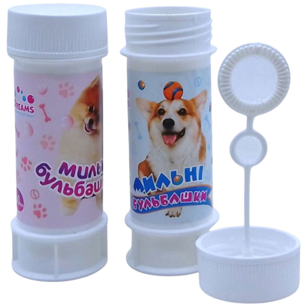 Мыльные пузыри "Собачки", микс, 60 мл, Dreams - № 1 Мыльные пузыри "Собачки", микс, 60 мл, Dreams - № 1