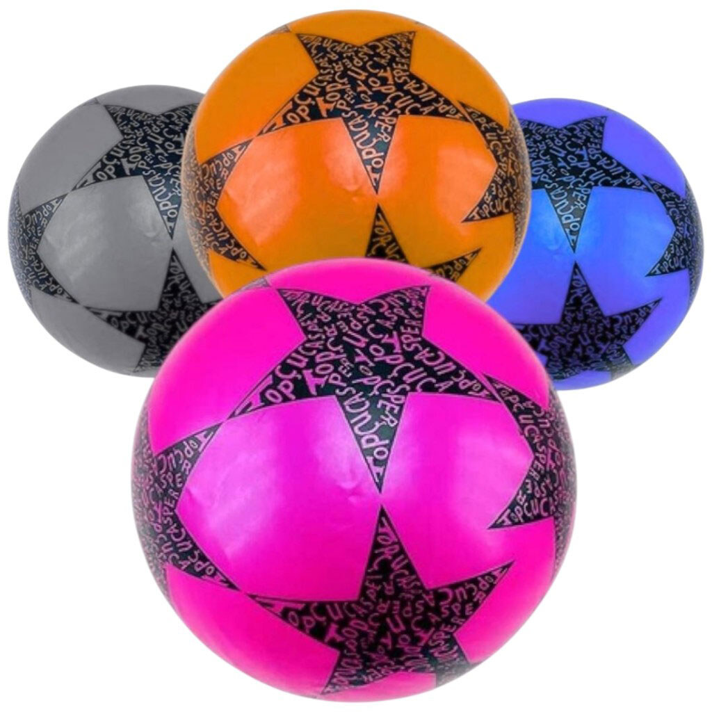 Мʼяч гумовий, 9", 60 грам, 5 кольорів, Mic - № 4 Мʼяч гумовий, 9", 60 грам, 5 кольорів, Mic - № 4