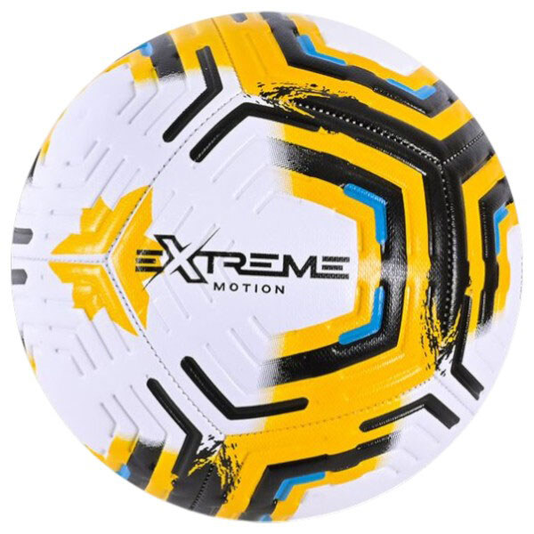 М'яч футбольний №5, PU 400 гр, БІЛО-ПОМАРАНЧЕВИЙ, Mic - № 1 М'яч футбольний №5, PU 400 гр, БІЛО-ПОМАРАНЧЕВИЙ, Mic - № 1