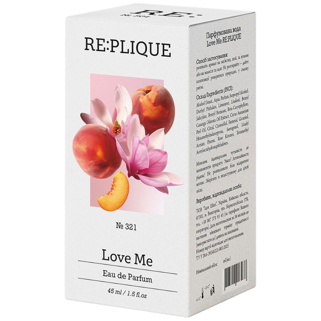 Вода парфюмированная RE:PLIQUE Love Me, 45 мл - № 3 Вода парфюмированная RE:PLIQUE Love Me, 45 мл - № 3